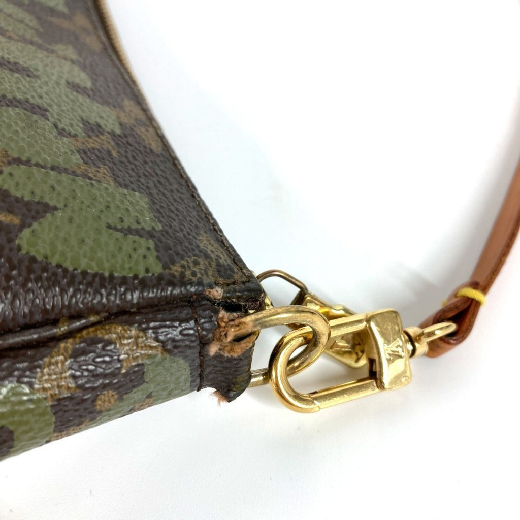 Louis Vuitton Khaki Monogram Graffiti Handbag Pochette Shoulder Bag