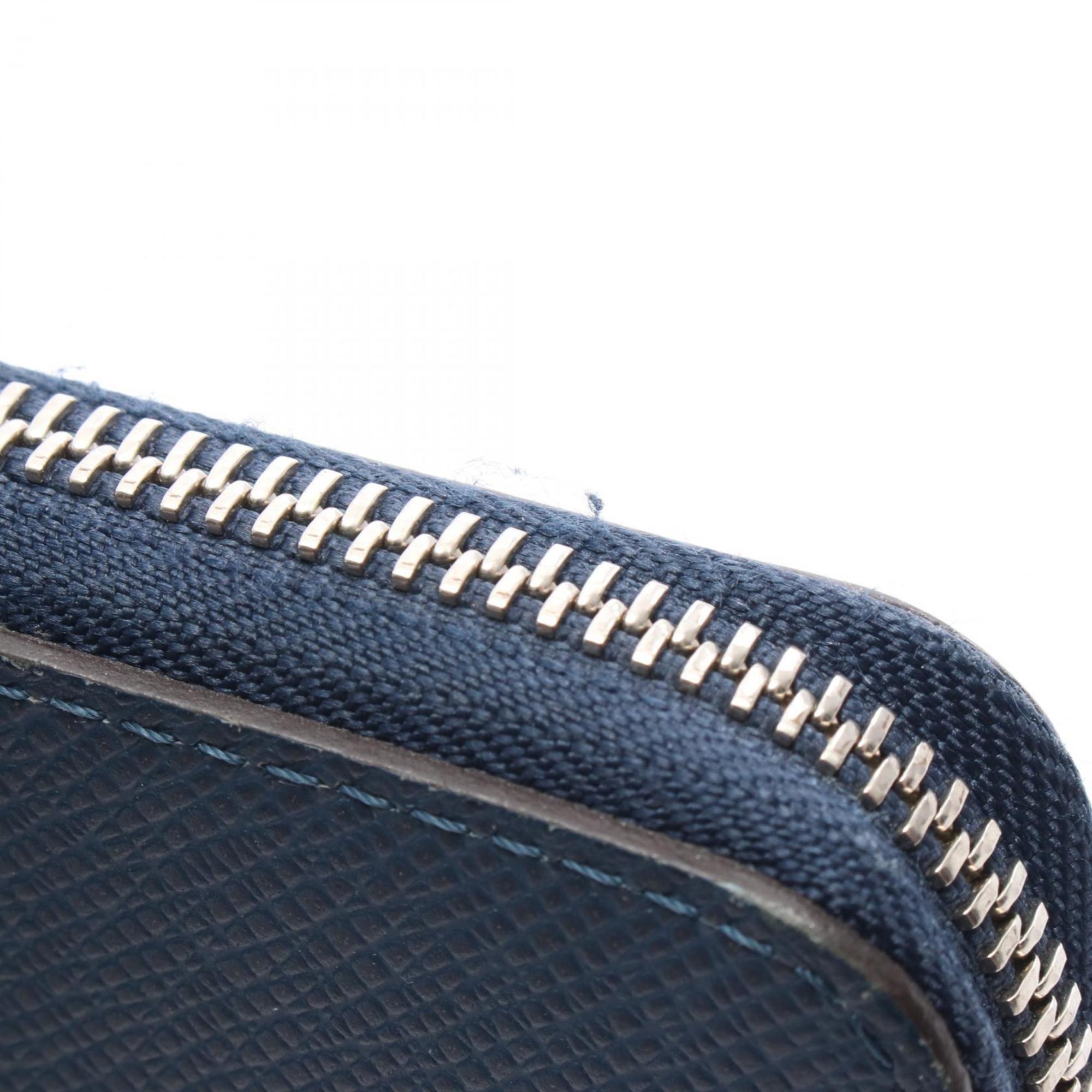 Louis Vuitton Navy Leather Long Wallet