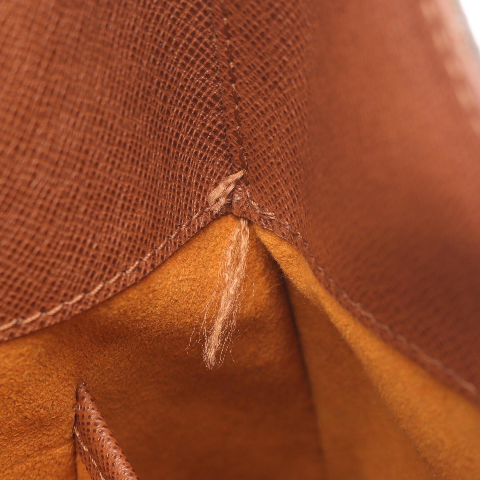 Louis Vuitton Brown Coated Canvas Leather Shoulder Bag