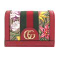 Gucci Red Color Pvc Leather Wallet (Bi-Fold) (Pre-Owned)