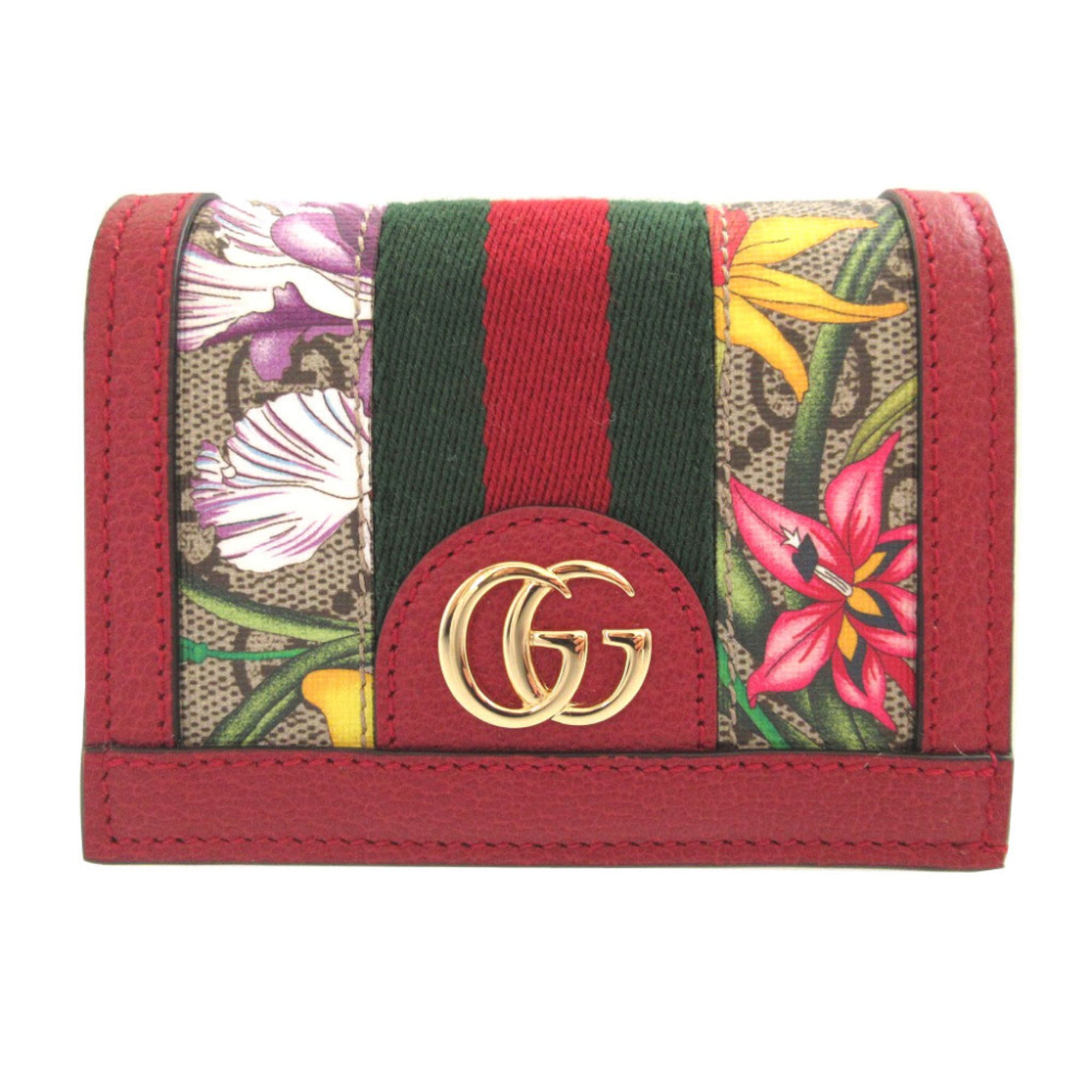 Gucci Red Color Pvc Leather Wallet (Bi-Fold) (Pre-Owned)
