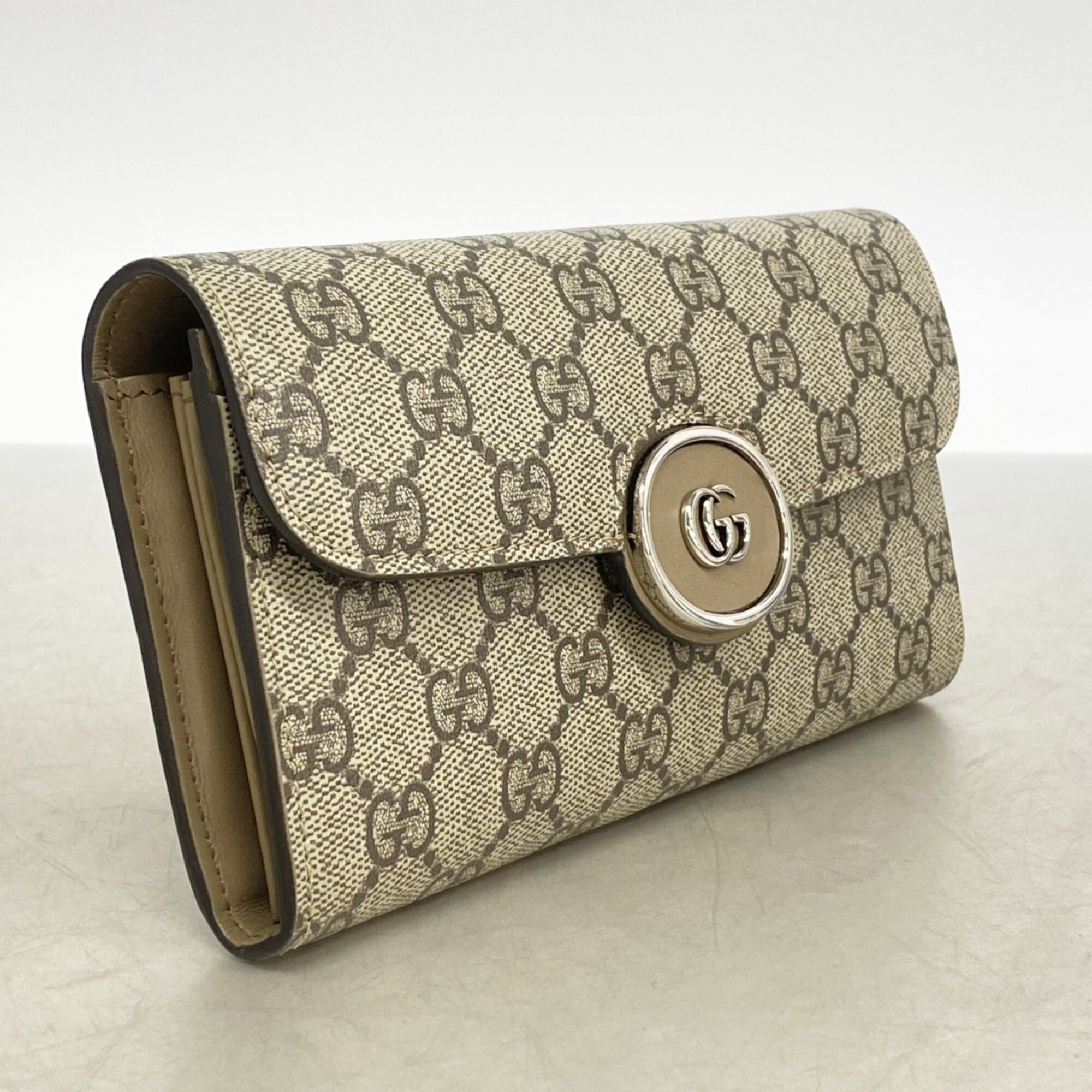Gucci Brown Pvc Long Wallet (Bi-Fold) (Pre-Owned)