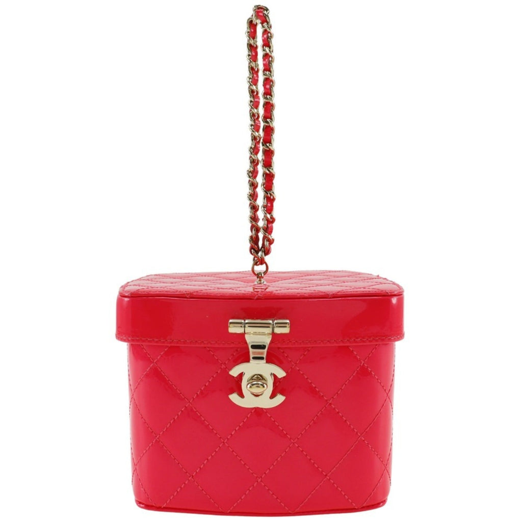 Chanel Pink Patent Leather Handbag