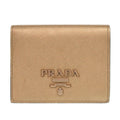 Prada Gold Saffiano Wallet (Bi-Fold)