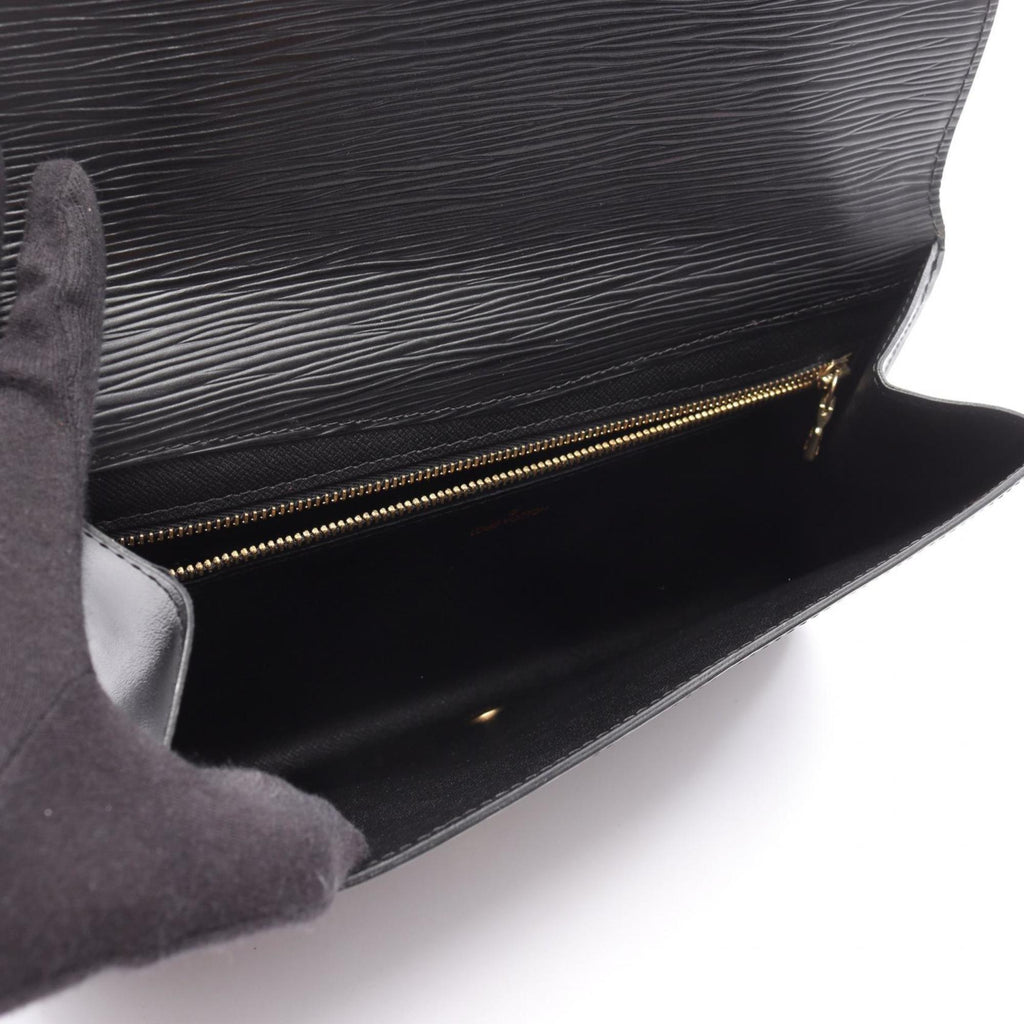 Louis Vuitton Black Noir Epi Leather Clutch Bag
