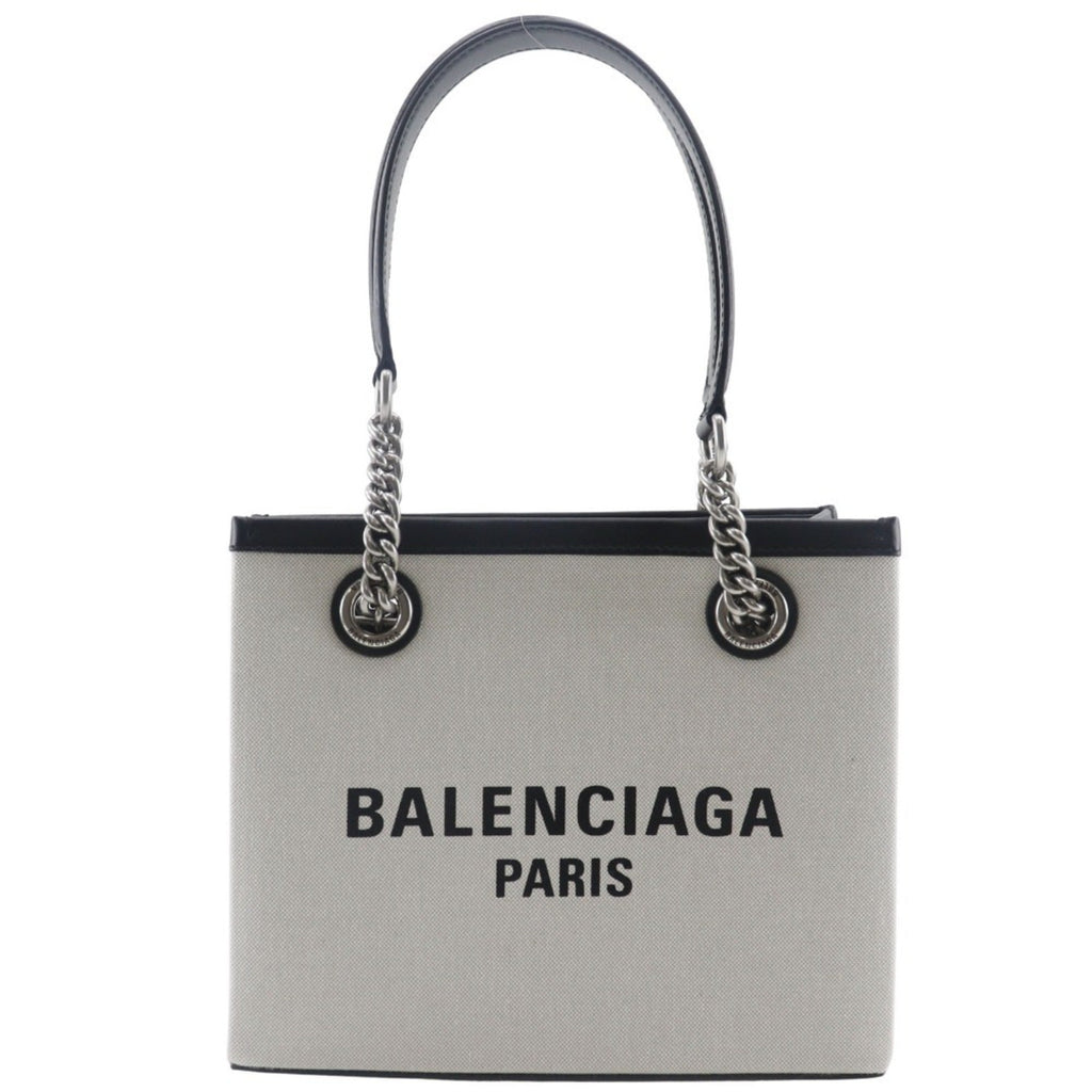 Balenciaga Light Gray Nylon Canvas Tote