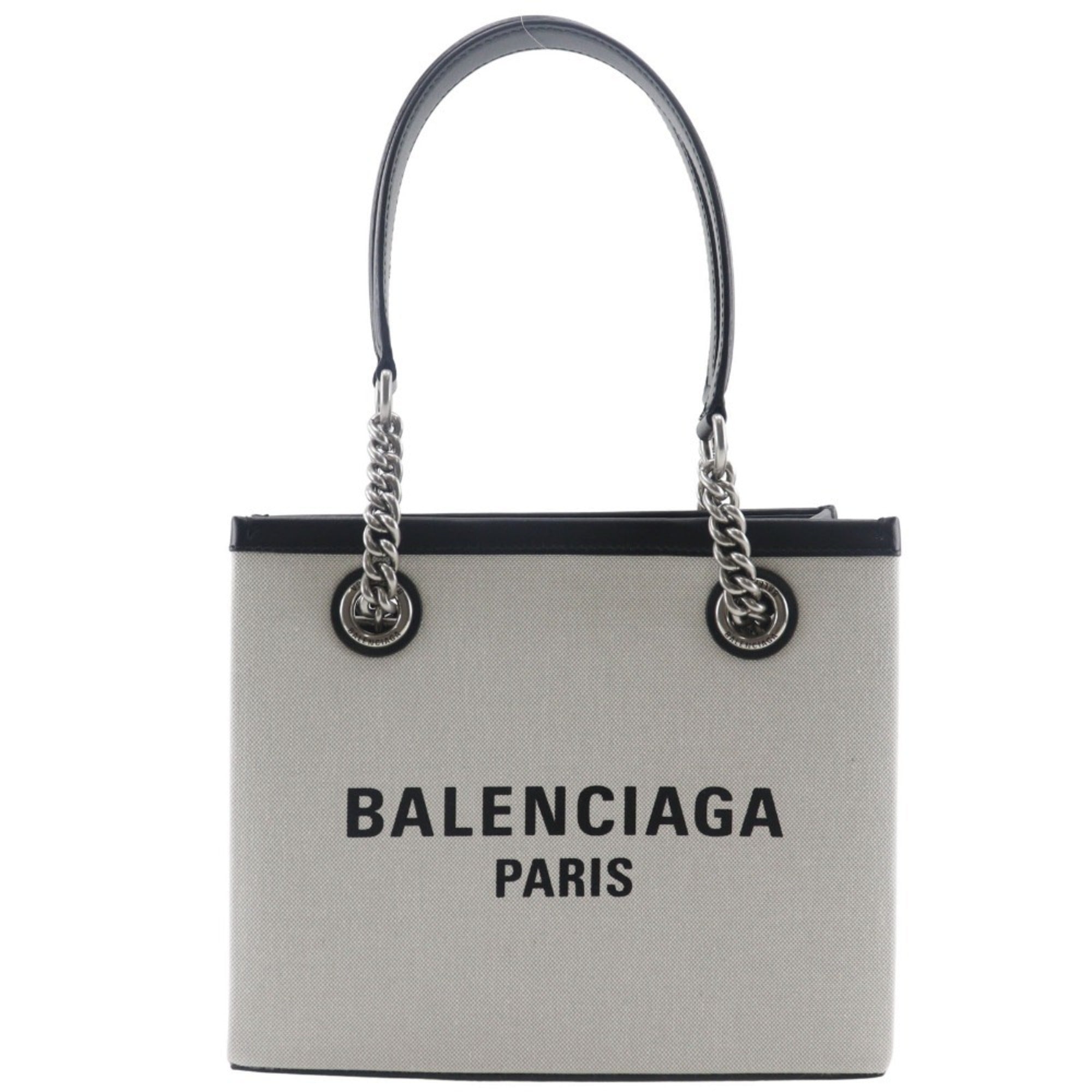 Balenciaga Light Gray Nylon Canvas Tote