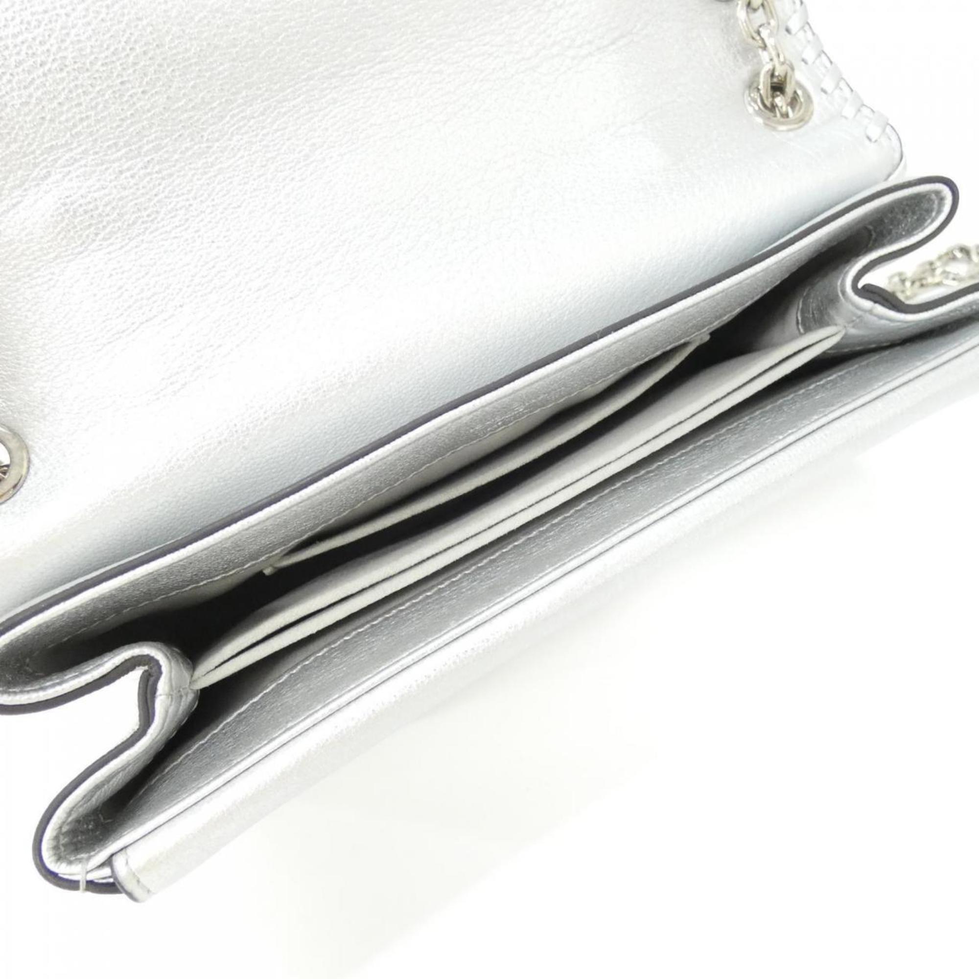 Louis Vuitton Silver Leather Handbag Shoulder Bag