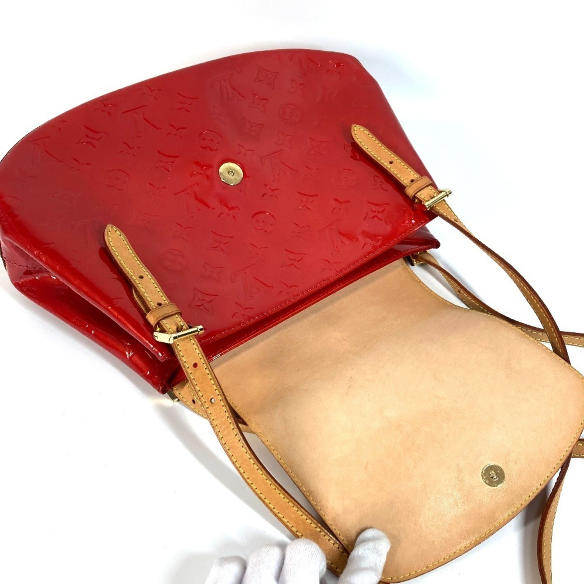 Louis Vuitton Monogram Vernis Red Color Rouge Monogram Vernis Shoulder Bag