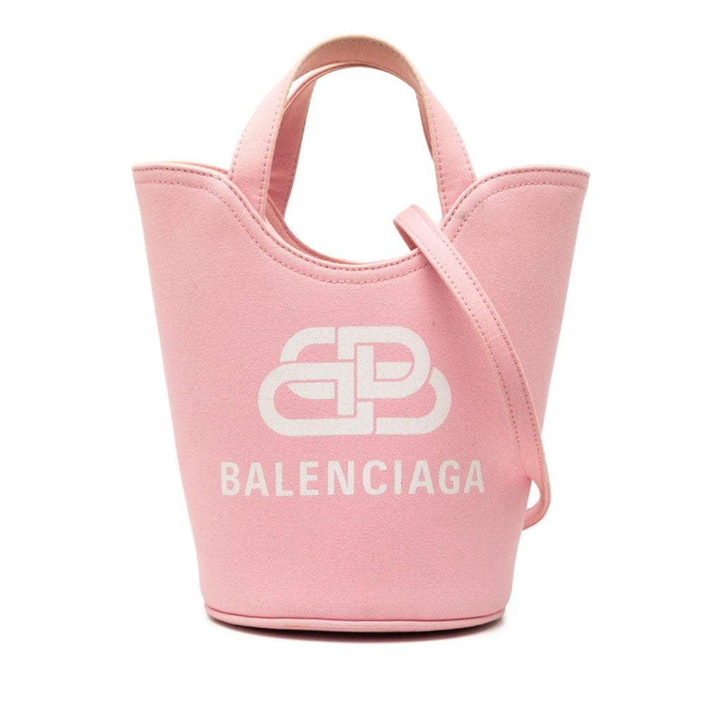 Balenciaga Pink Canvas Handbag Shoulder