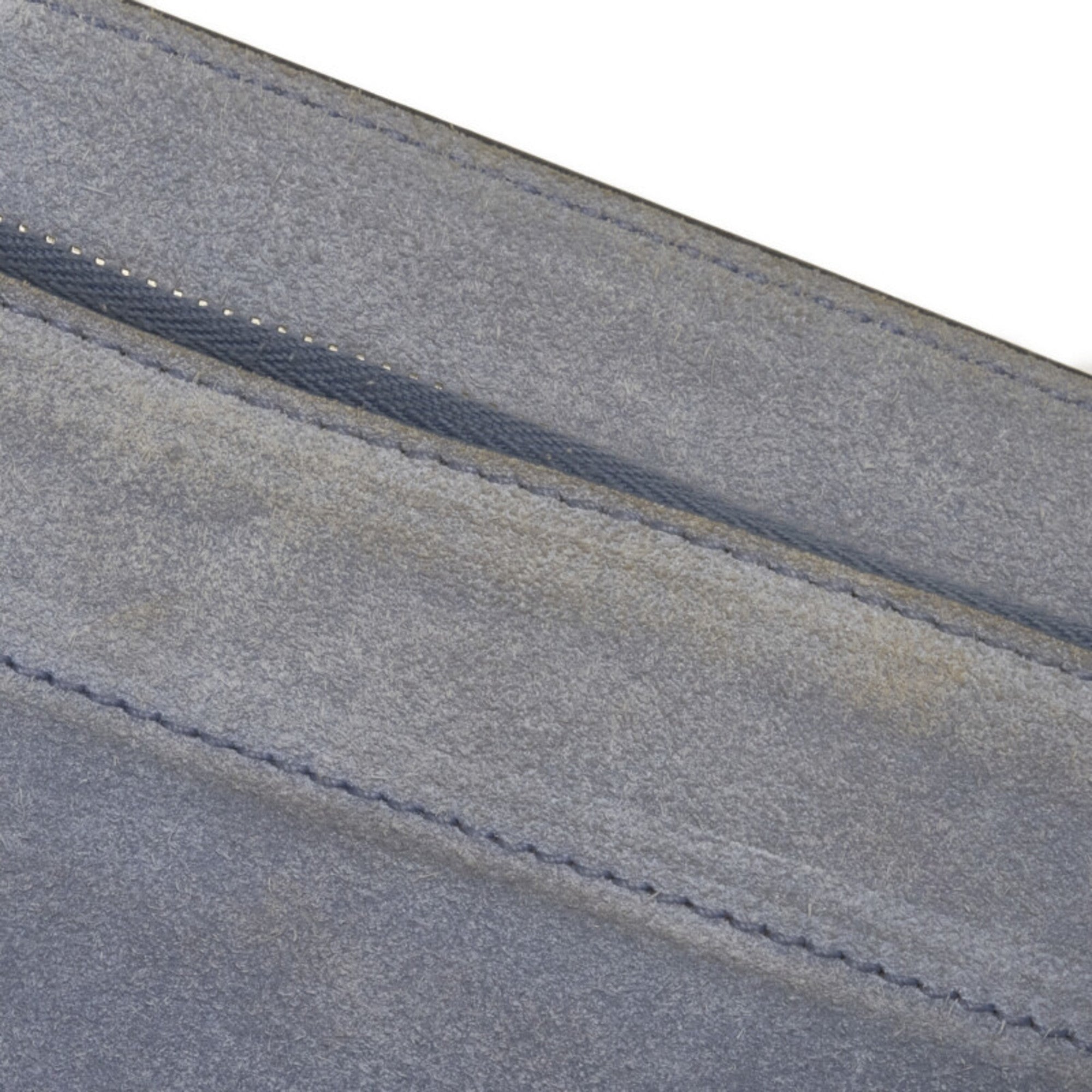 Prada Blue Light Blue Gray Leather Shoulder Bag Tote Bag