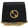 Gucci Black Leather Chain/Shoulder Wallet (Pre-Owned)