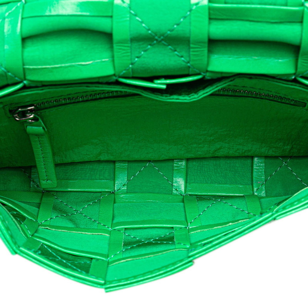 Bottega Veneta Green Leather Shoulder Bag Sling Bag