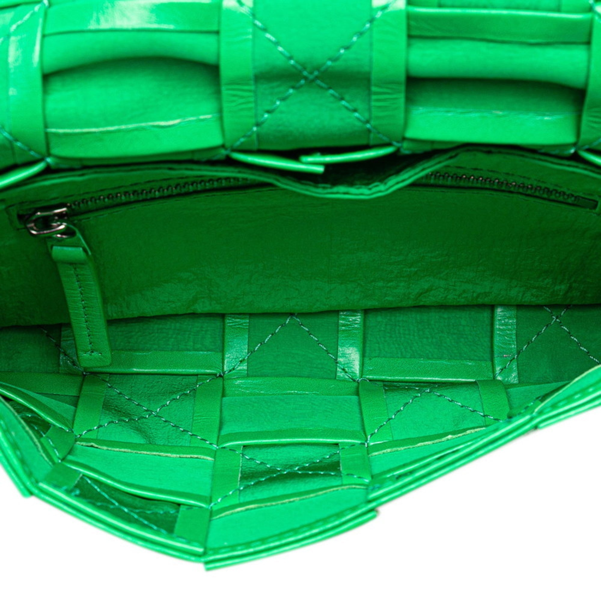 Bottega Veneta Green Leather Shoulder Bag Sling Bag