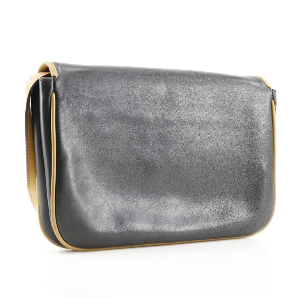 Celine Black Leather Shoulder Bag