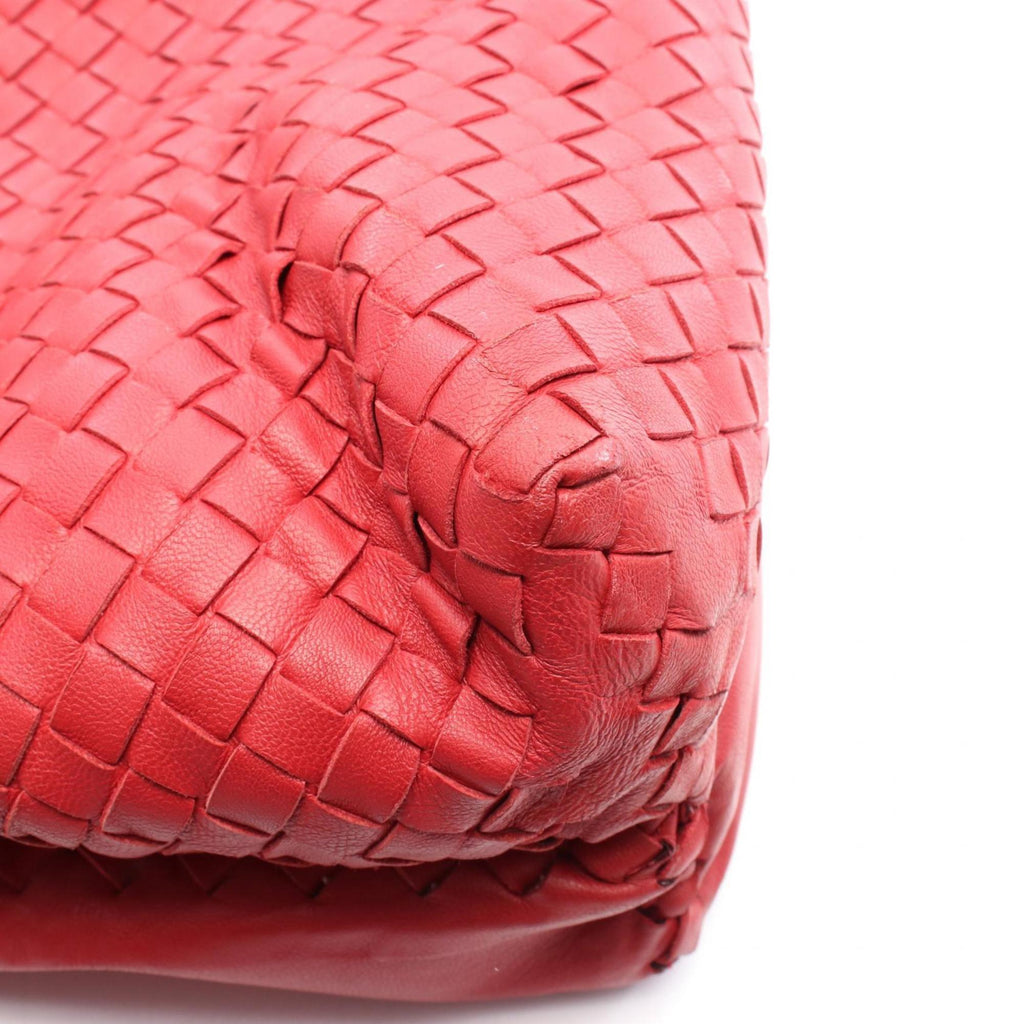 Bottega Veneta Red Color Leather Handbag
