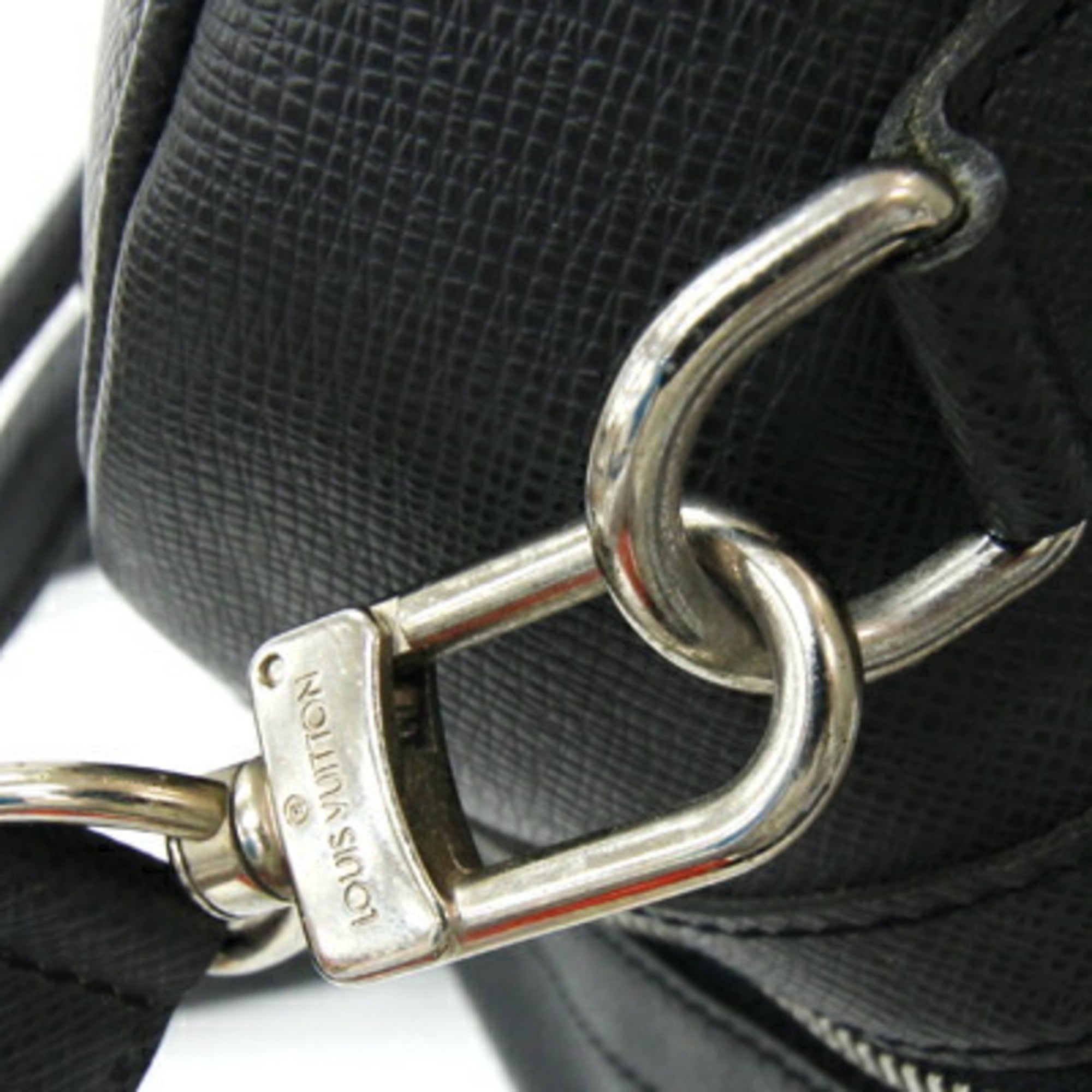 Louis Vuitton Ardoise Black Taiga Leather Leather Boston Bag
