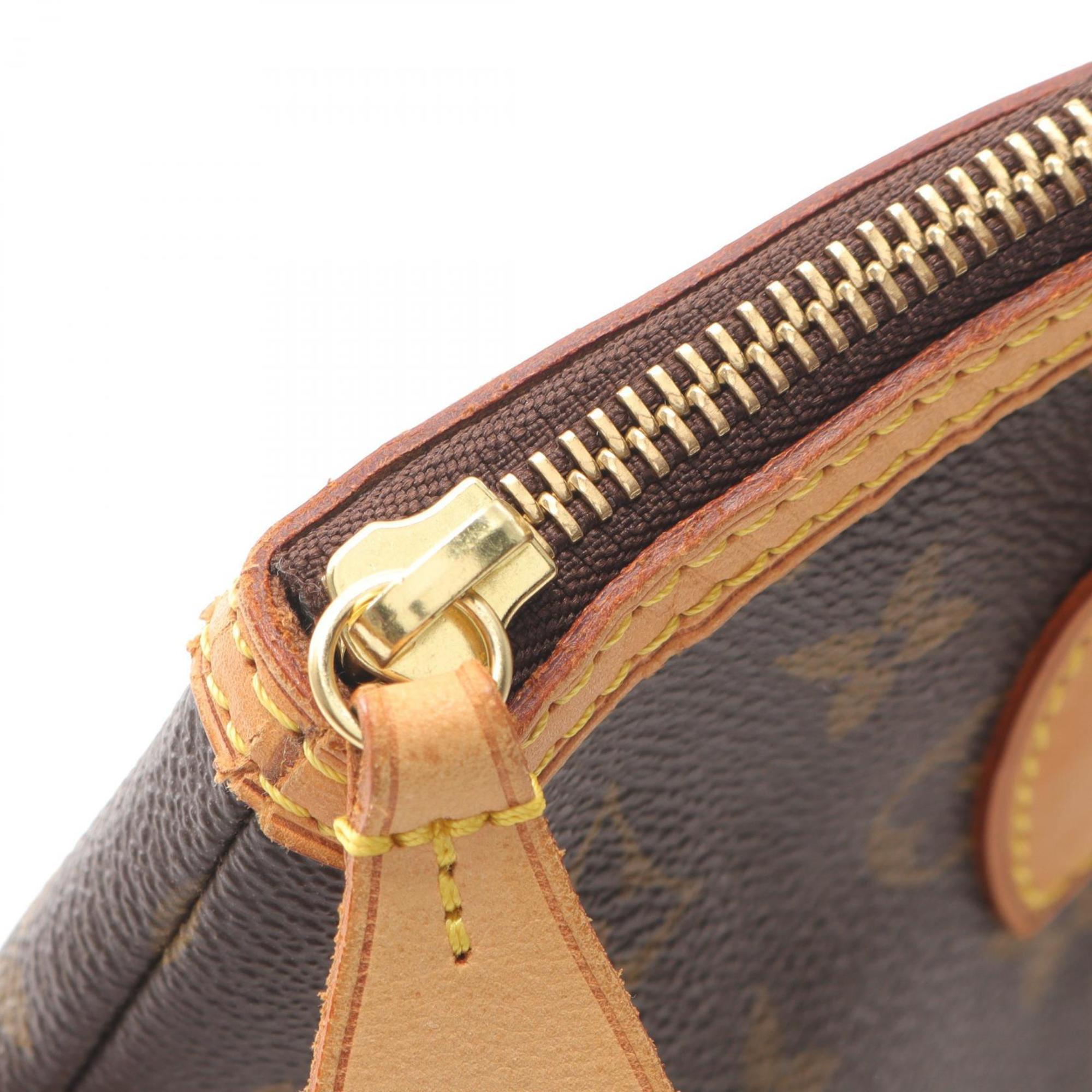 Louis Vuitton Monogram Brown Coated Canvas Leather Handbag