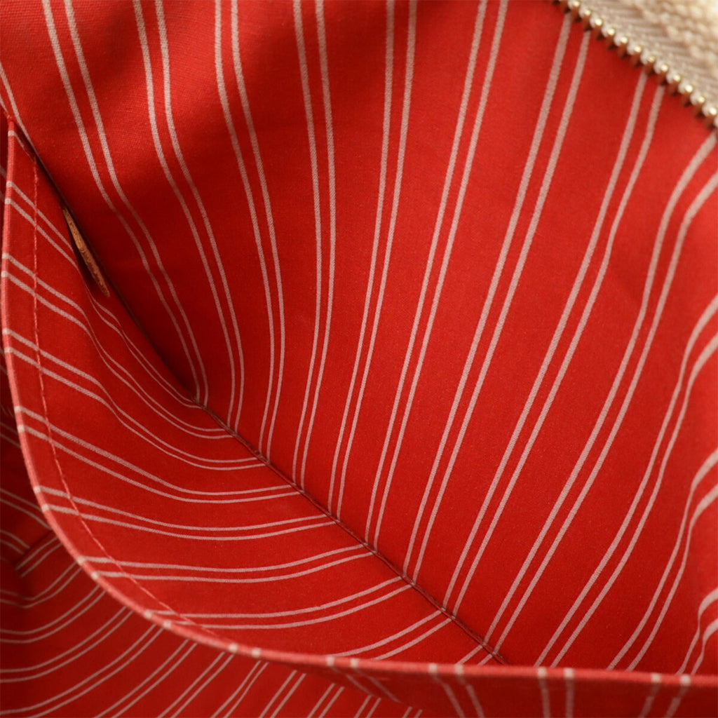 Louis Vuitton Beige Red Color Canvas Shoulder Bag Tote Bag