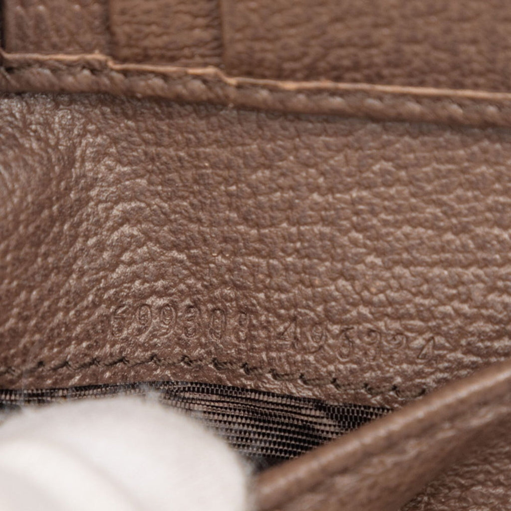 Gucci Brown Canvas Leather Wallet (Bi-Fold) (Pre-Owned)