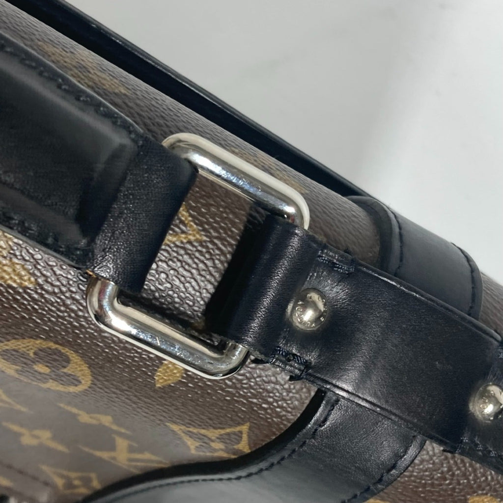 Louis Vuitton Black Brown Monogram Monogram Briefcase Handbag Tote Bag