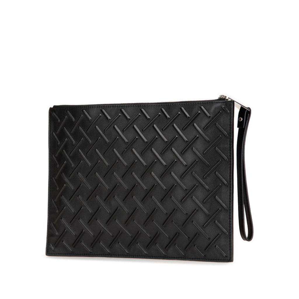 Bottega Veneta Black Leather Clutch Bag