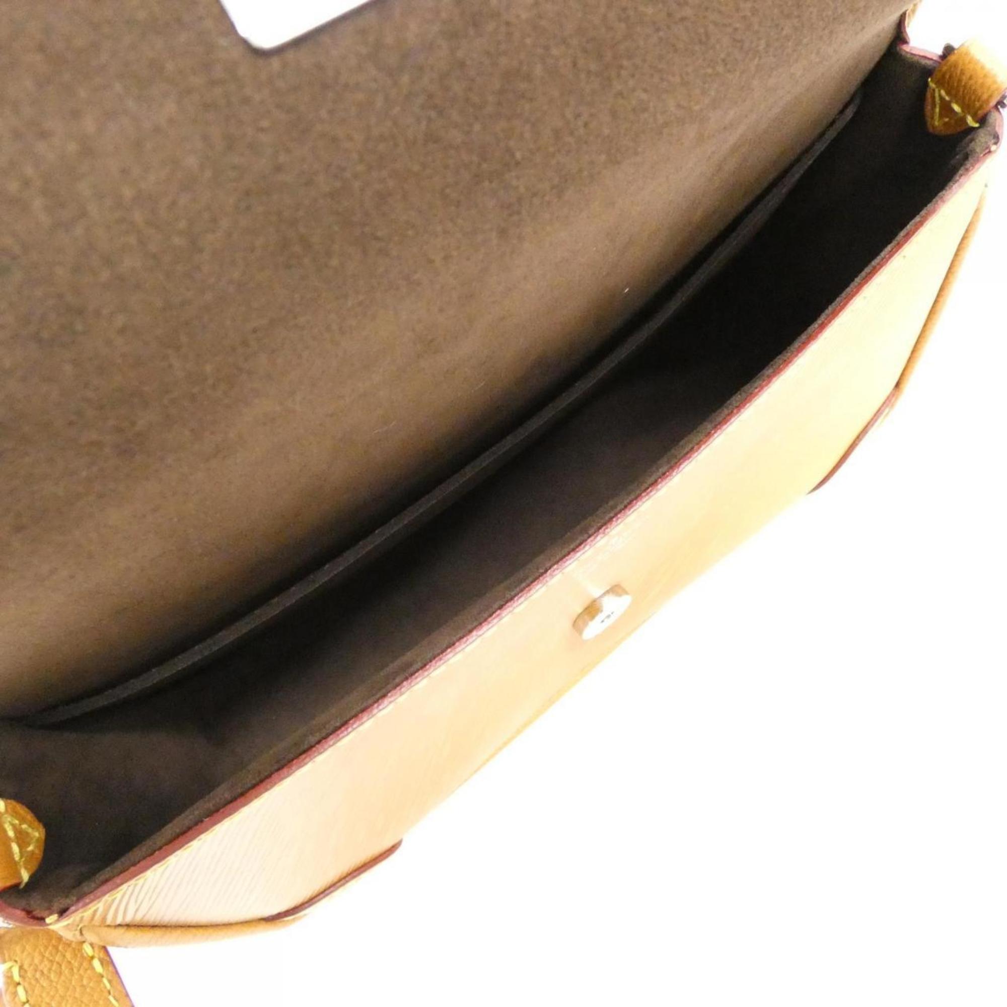 Louis Vuitton Gold Brown Gold Orange Leather Shoulder Bag