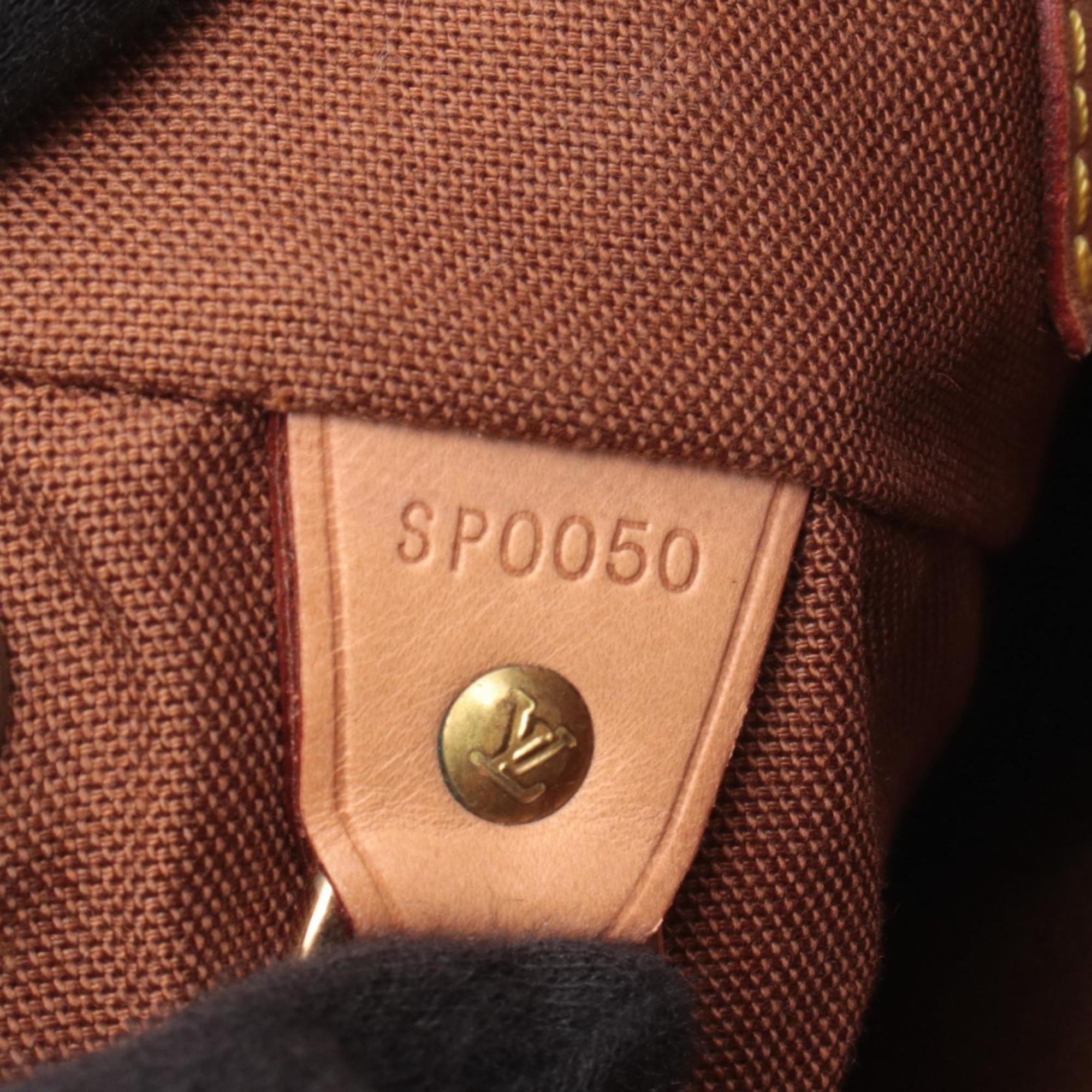Louis Vuitton Brown Coated Canvas Leather Backpack Handbag