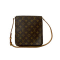 Louis Vuitton Brown Leather Pvc Shoulder Bag