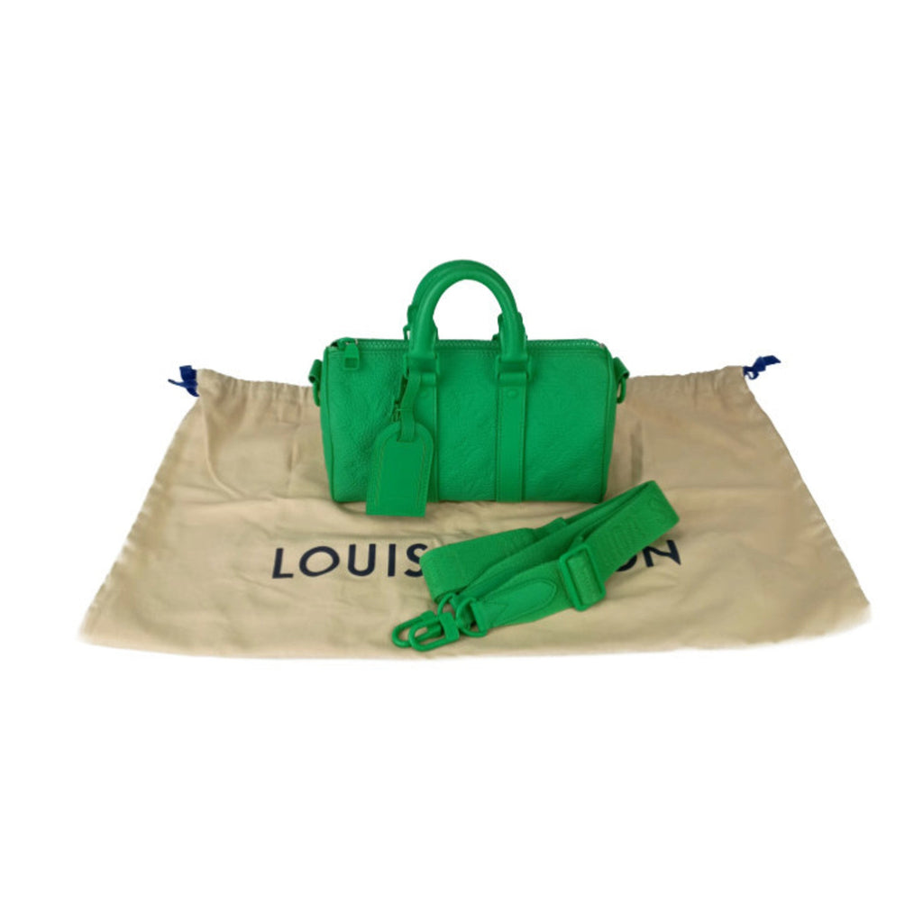 Louis Vuitton Green Leather Handbag Shoulder Bag