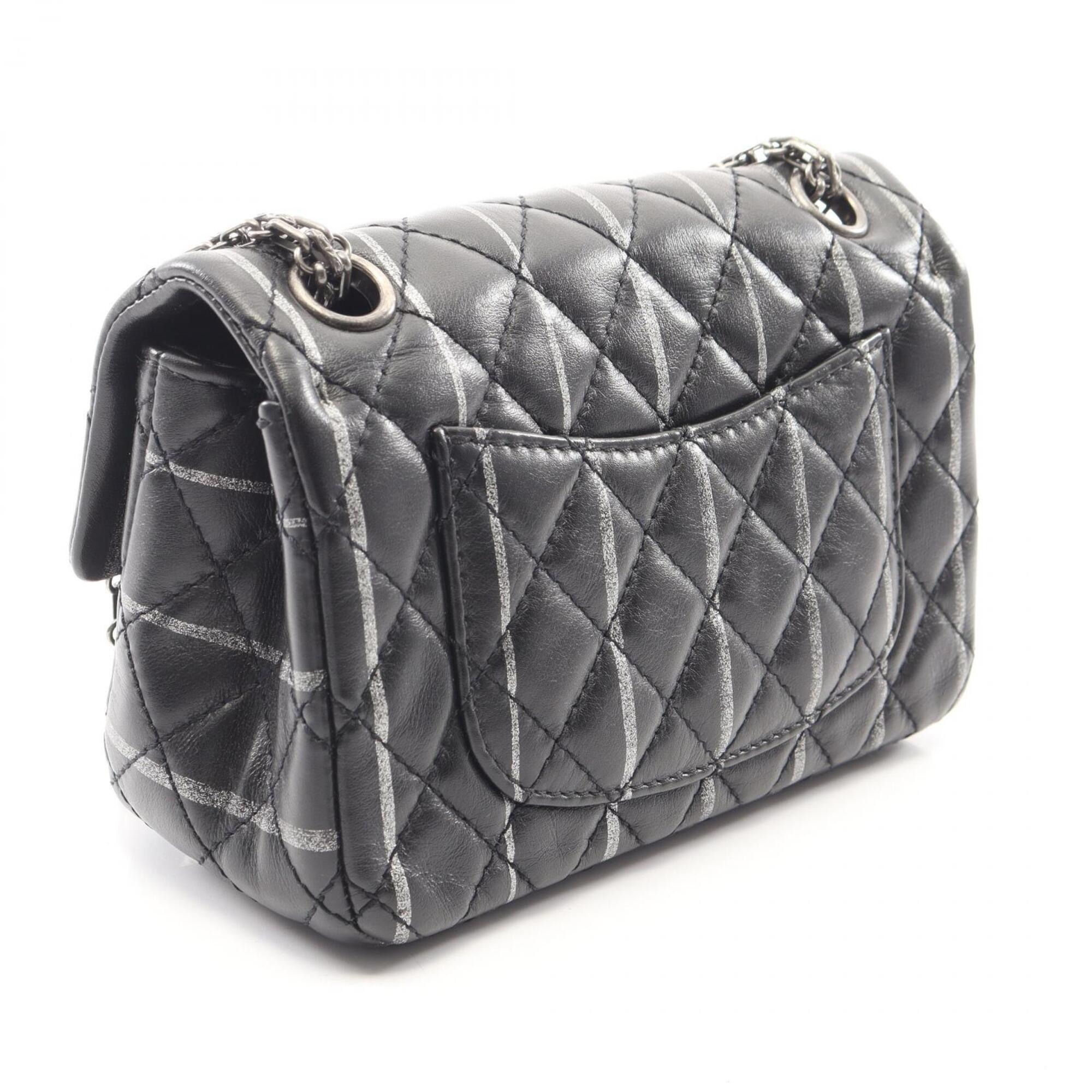 Chanel Black Leather Handbag Shoulder Bag