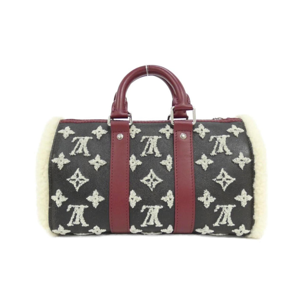 Louis Vuitton Black Ivory Rouge Leather Boston Bag