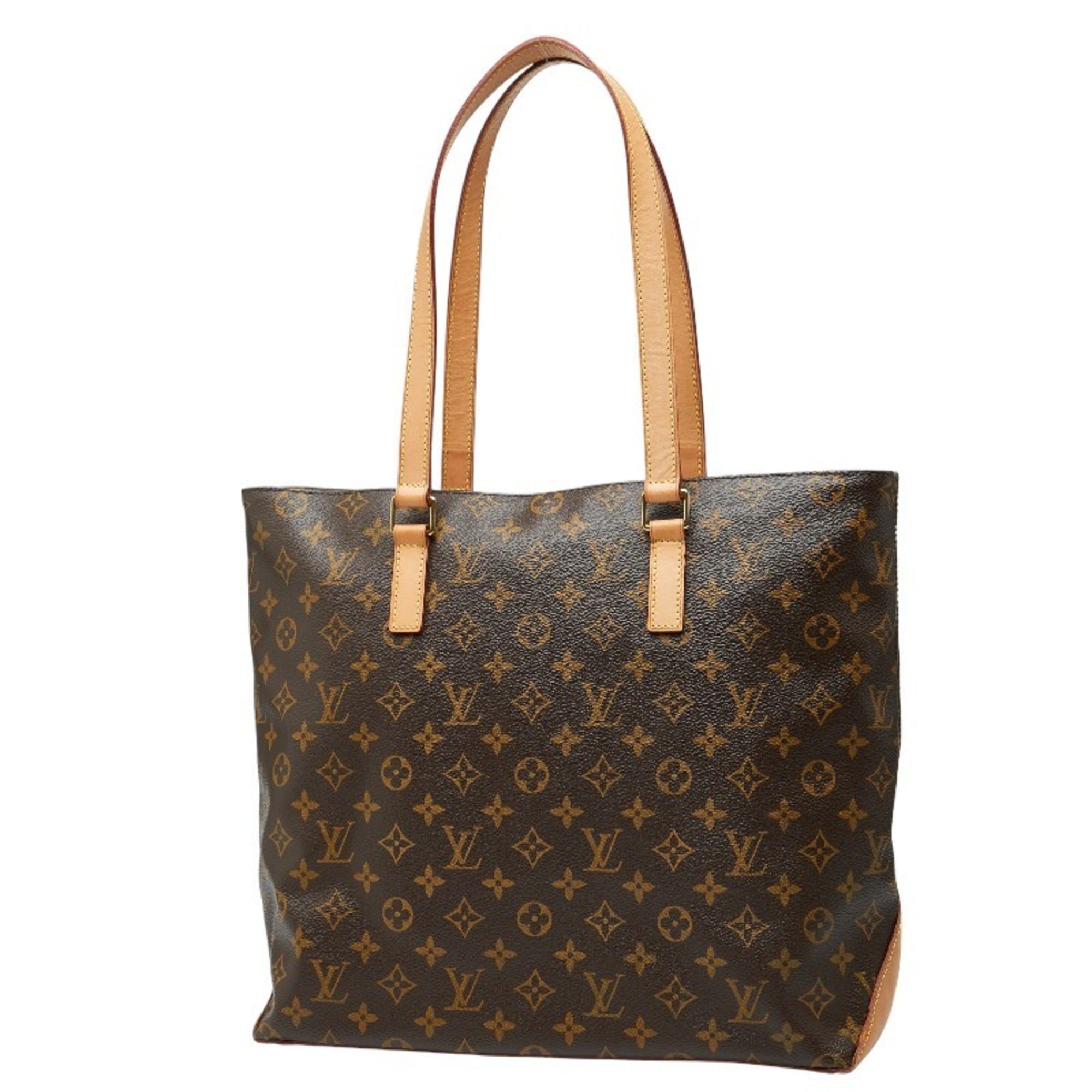 Louis Vuitton Brown Pvc Leather Shoulder Bag Tote Bag