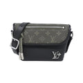 Louis Vuitton Black Khaki Monogram Leather Shoulder Bag