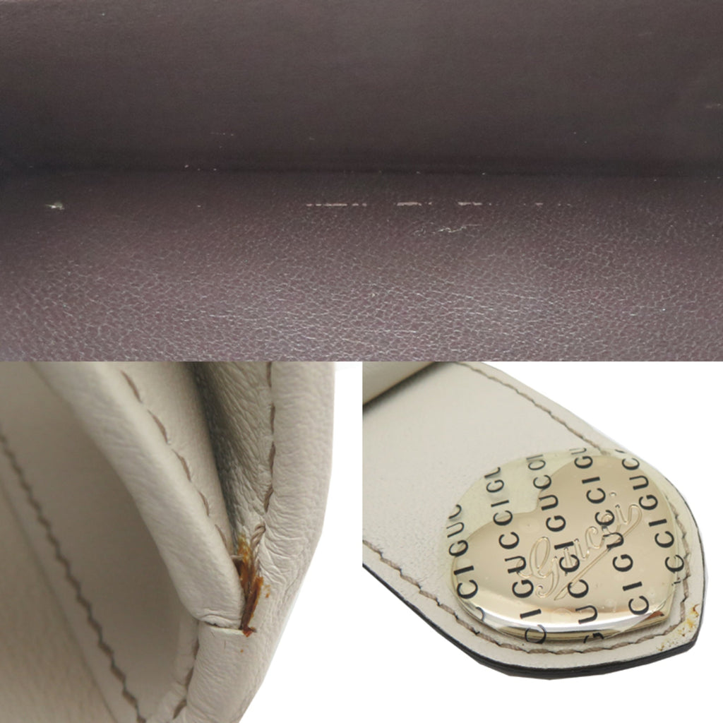 Gucci Brown Canvas Leather Long Wallet (Bi-Fold) (Pre-Owned)