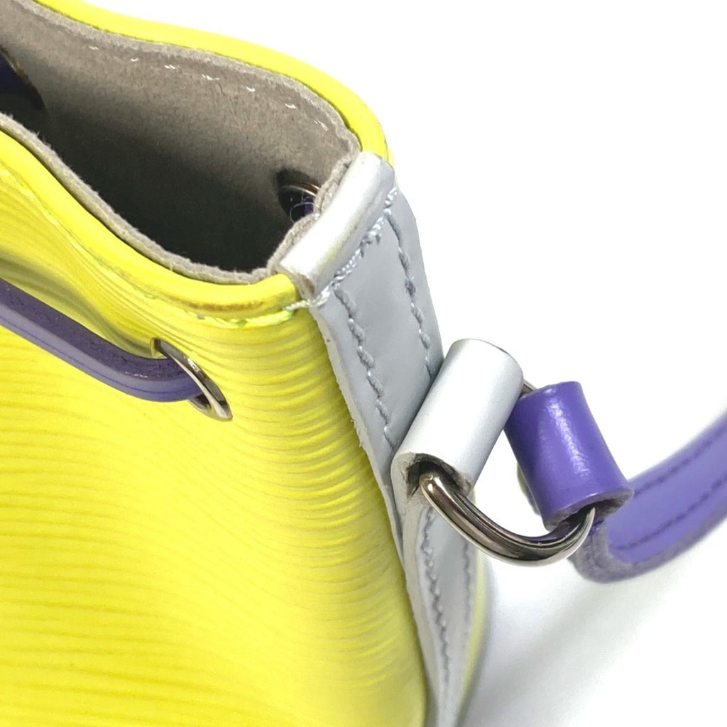 Louis Vuitton Epi Purple White Yellow Epi Leather Pochette Shoulder Bag
