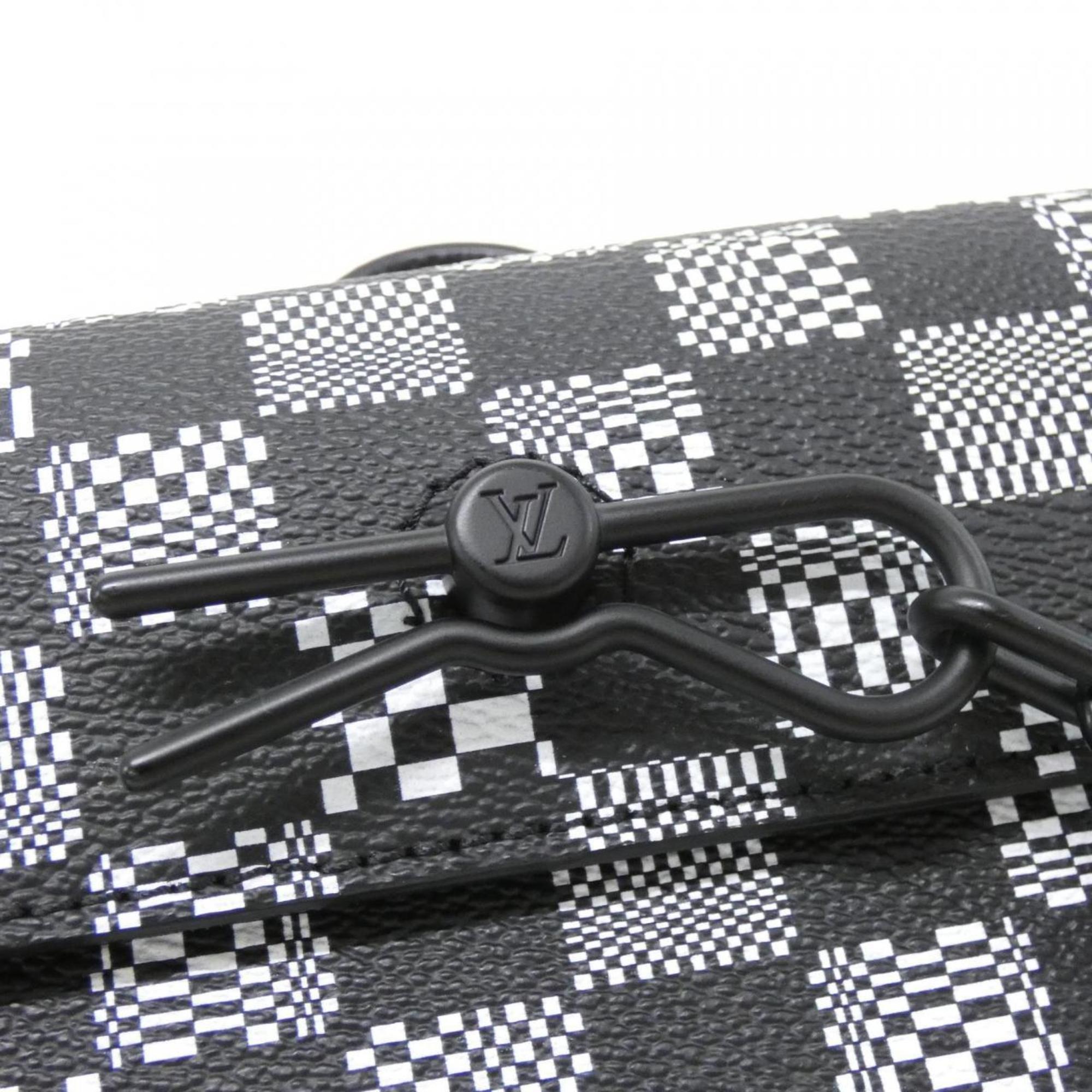 Louis Vuitton Black Coated Canvas Shoulder Bag
