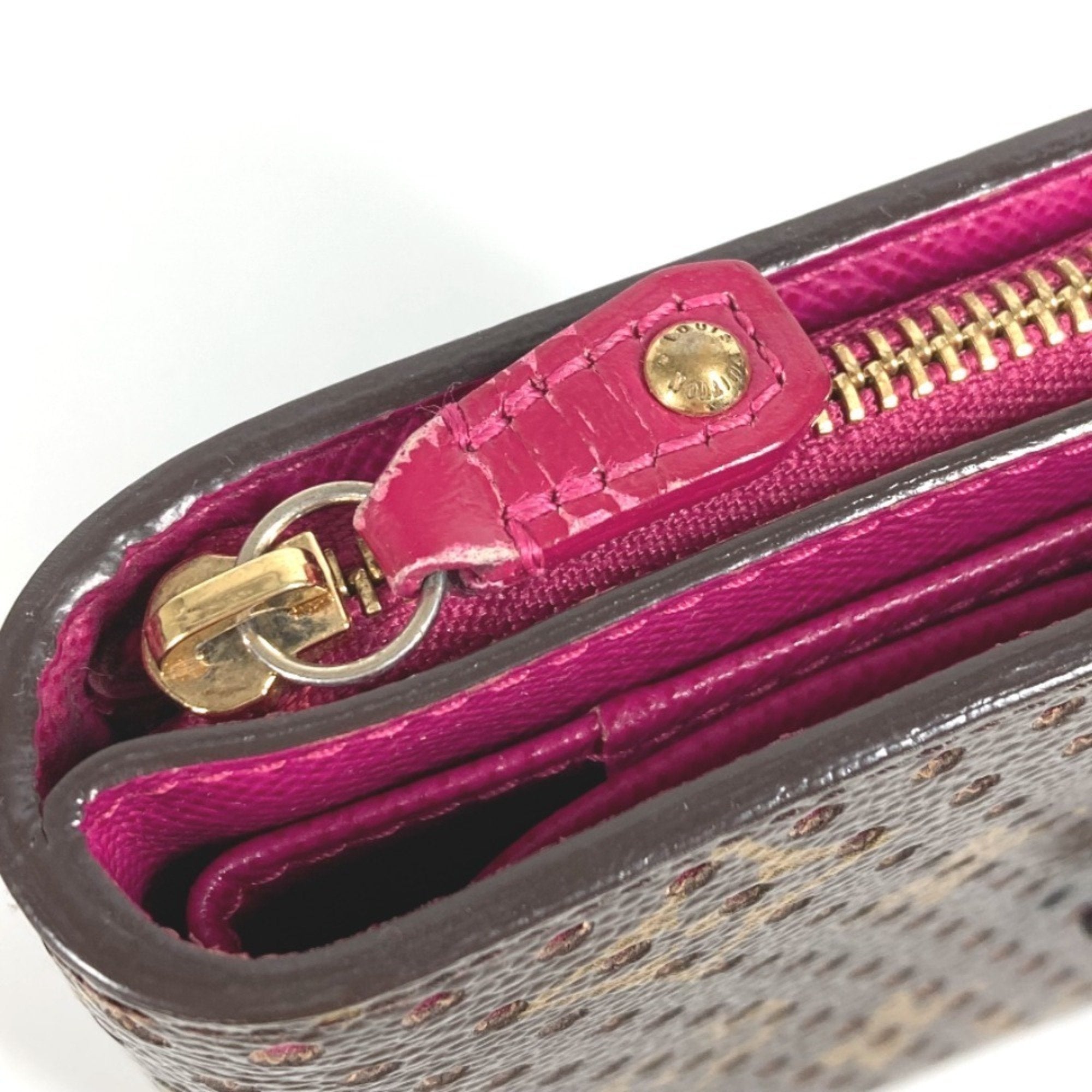 Louis Vuitton Monogram Fuchsia Pink Monogram Pink Monogram Perforated Wallet