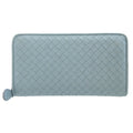 Bottega Veneta Light Blue Leather Long Wallet (Bi-Fold)