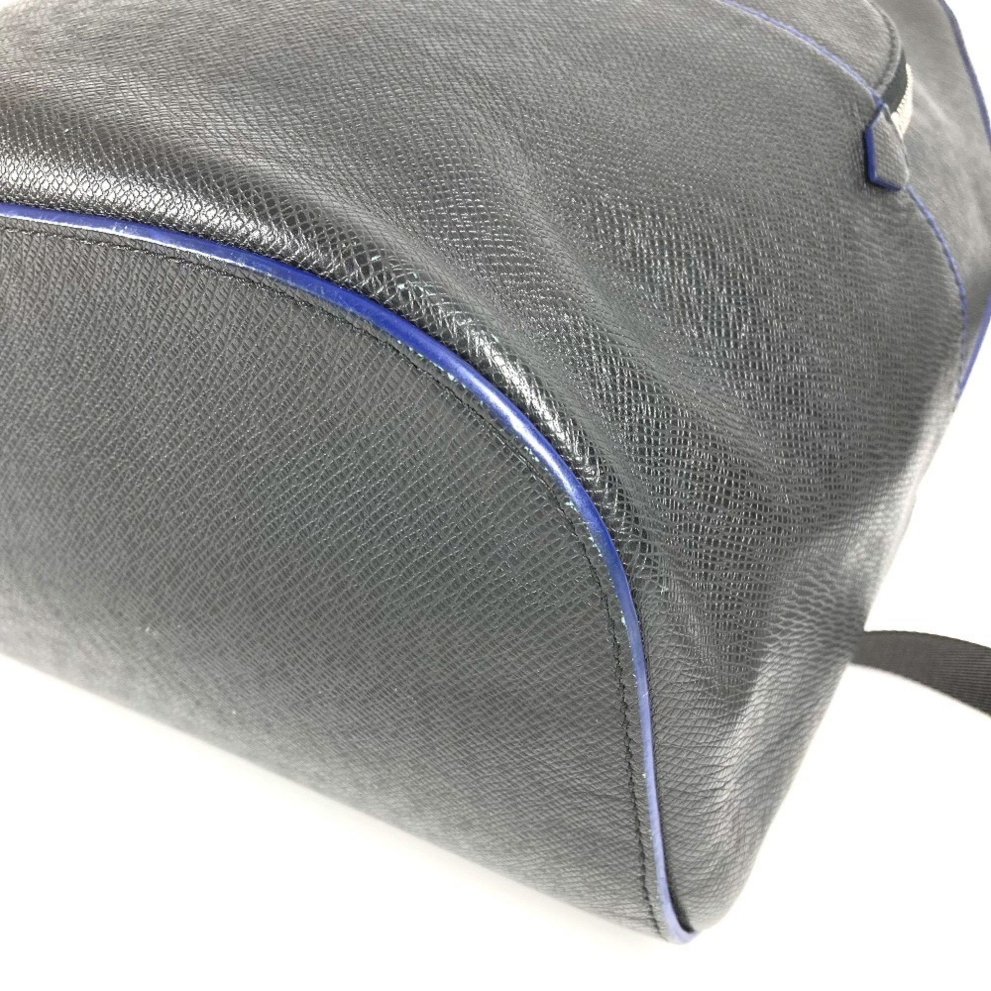 Louis Vuitton Ardoise Bicolor Black Blue Taiga Leather Backpack