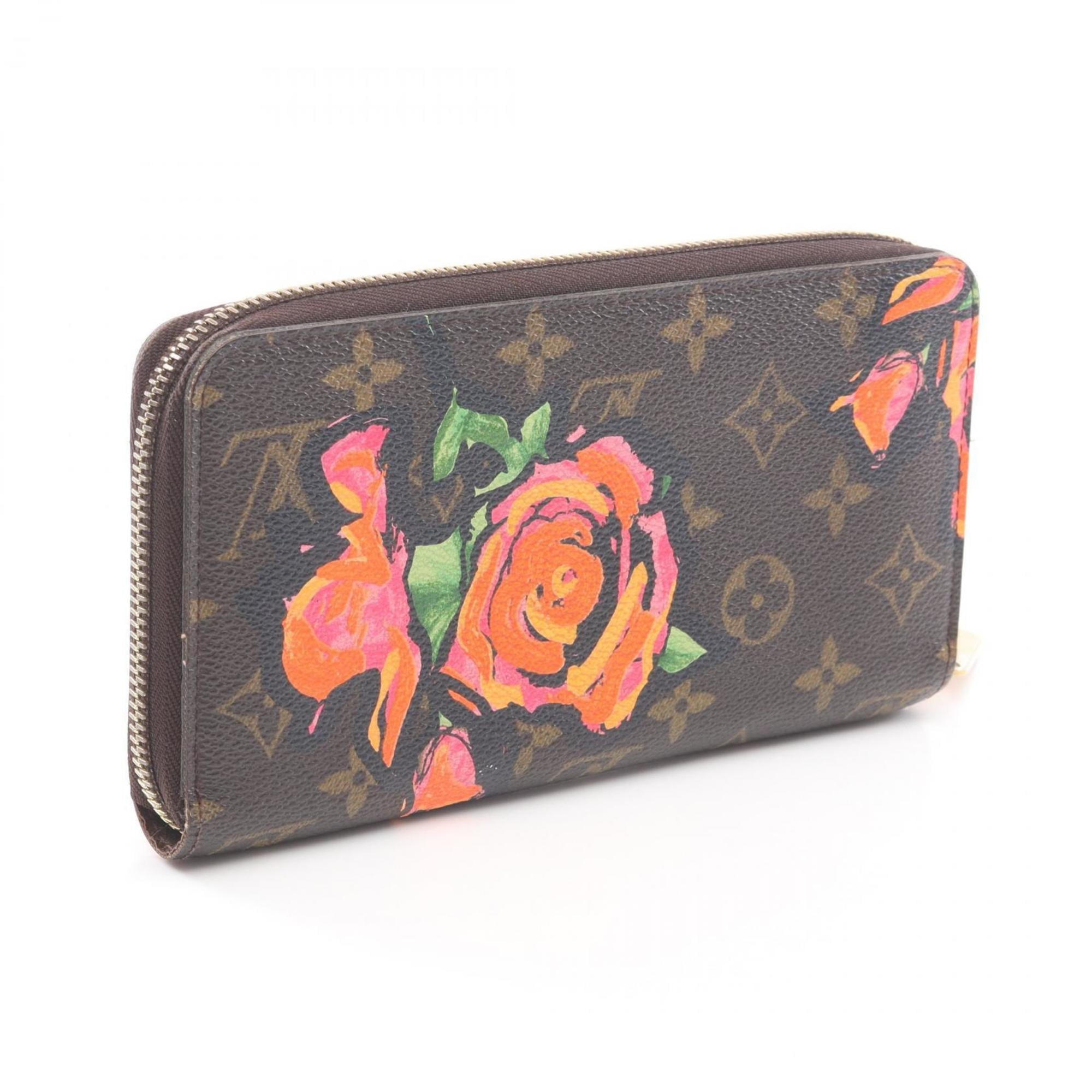 Louis Vuitton Brown Monogram Multi-Color Rose Monogram Rose Long Wallet