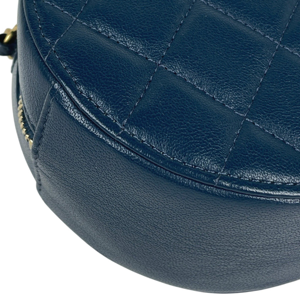 Chanel Blue Leather Shoulder Bag