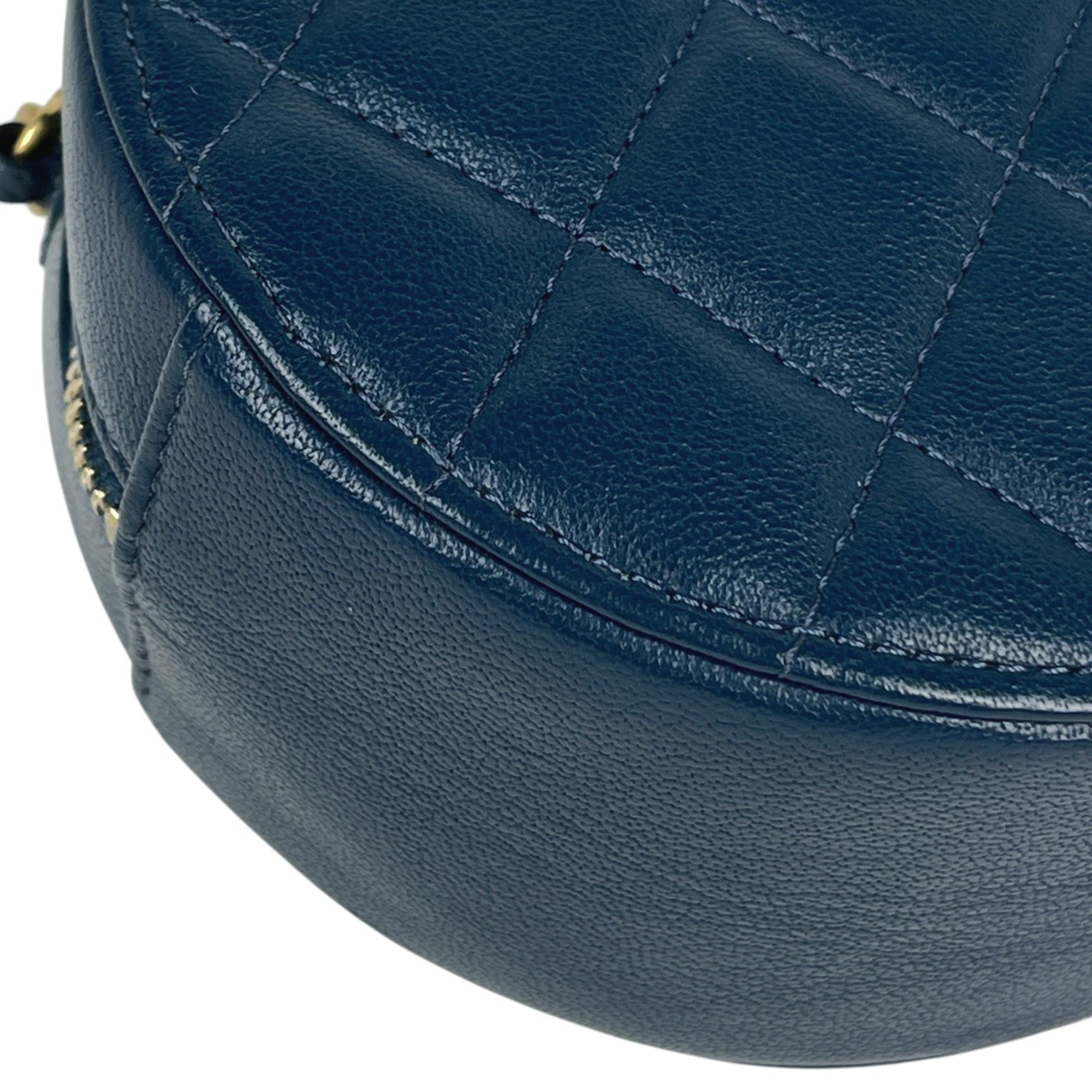 Chanel Blue Leather Shoulder Bag