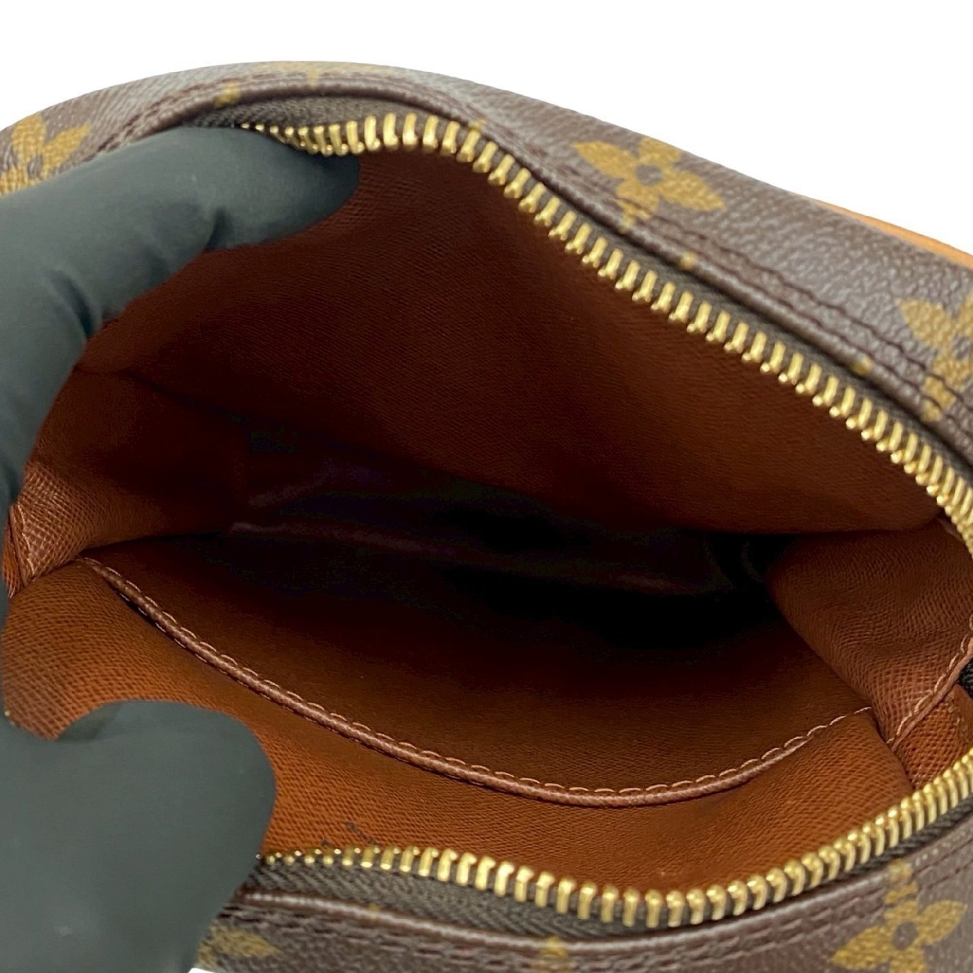 Louis Vuitton Brown Pvc Leather Pochette Shoulder Bag