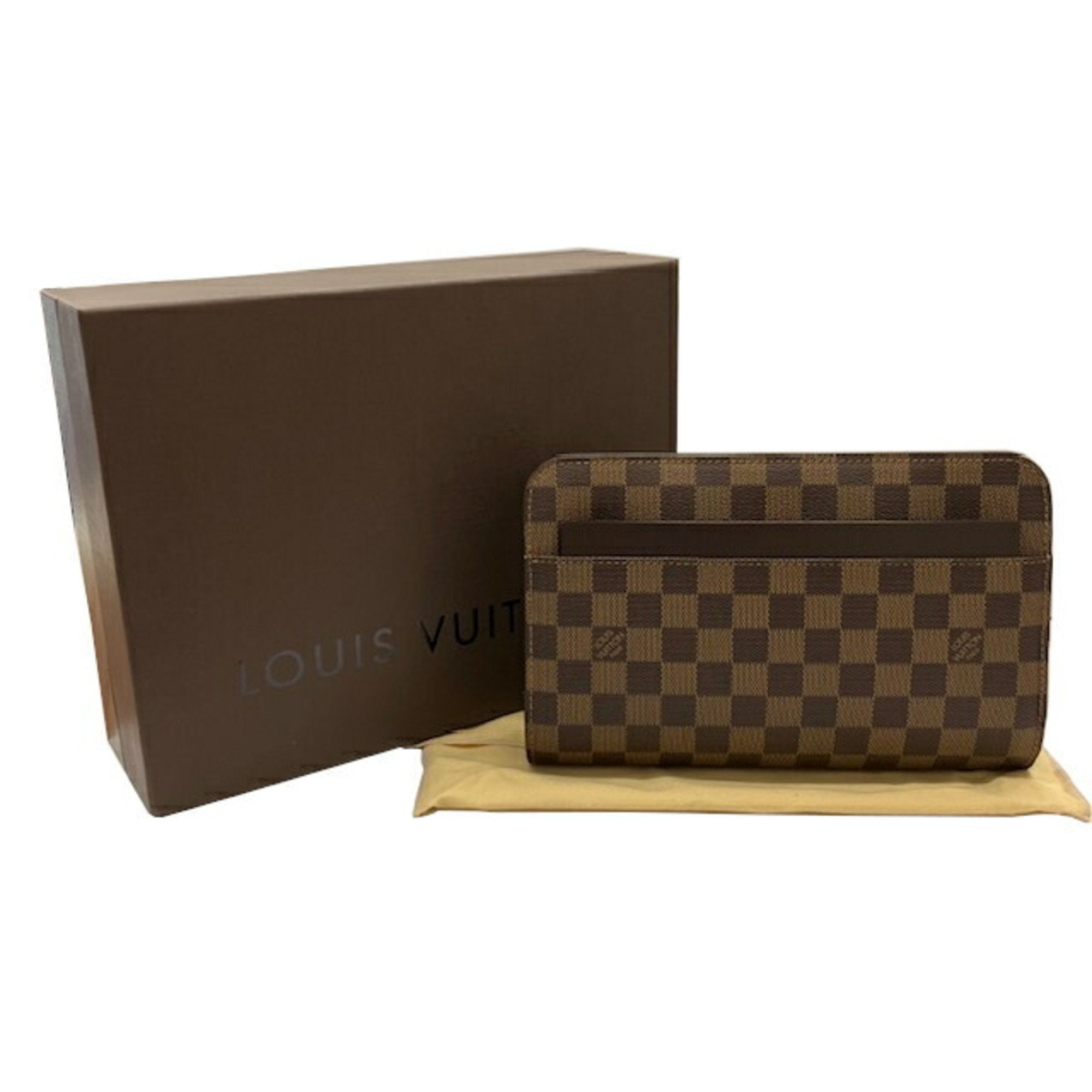 Louis Vuitton Brown Damier Canvas Damier Canvas Clutch Bag