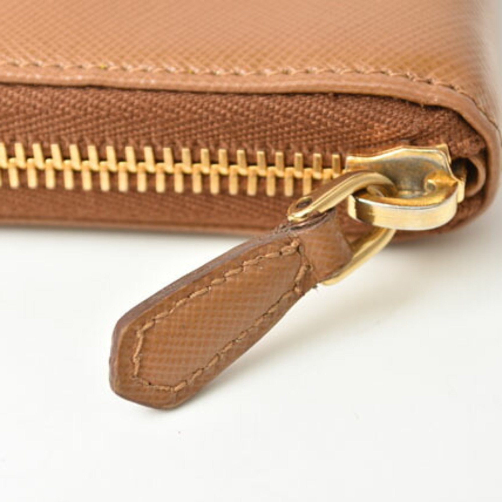 Prada Brown Saffiano Metal Wallet (Bi-Fold)