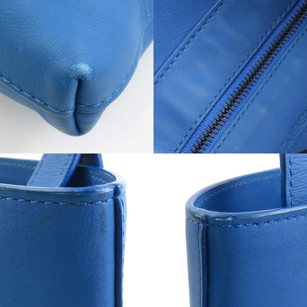 Bottega Veneta Blue Leather Shoulder Bag