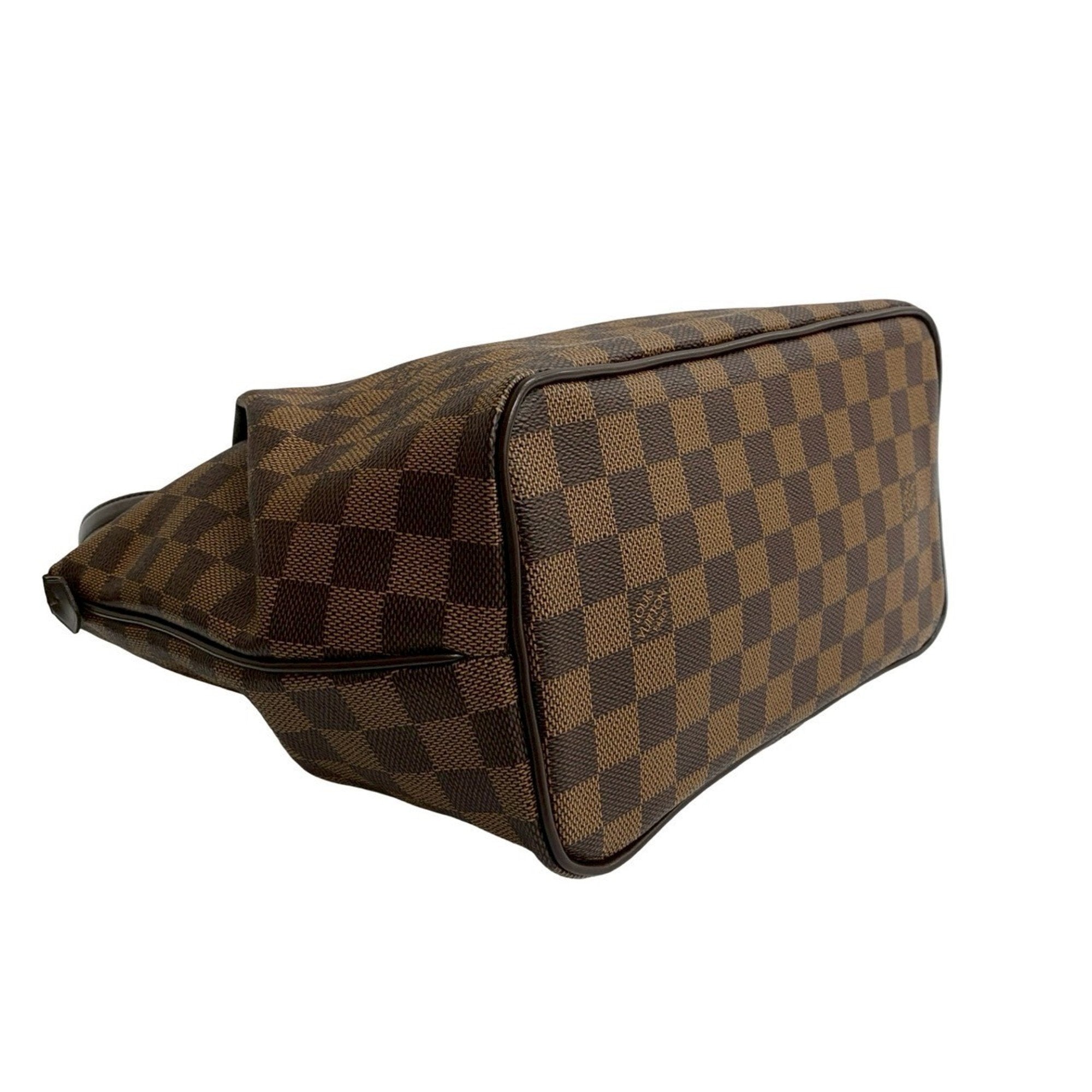 Louis Vuitton Brown Leather Pvc Handbag Tote Bag