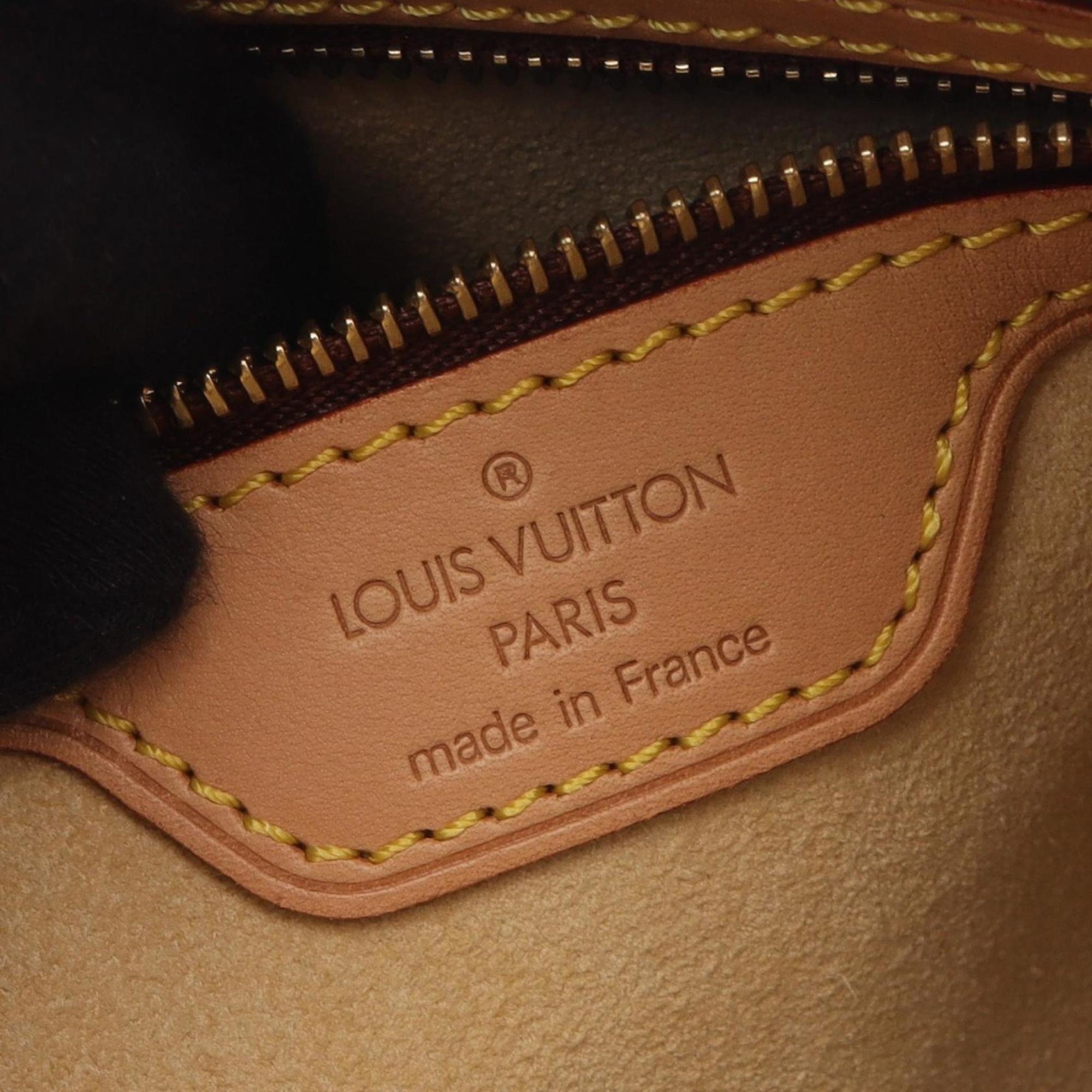 Louis Vuitton Brown Coated Canvas Leather Shoulder Bag