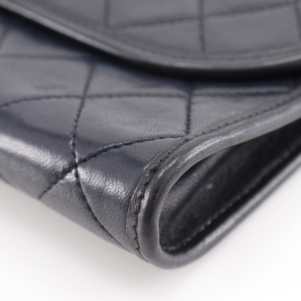 Chanel Black Leather Pochette Shoulder Bag
